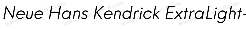 Neue Hans Kendrick ExtraLight字体转换
